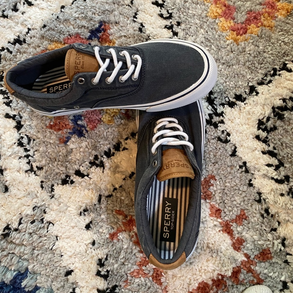 Men’s Sperry sneakers. Canvas in blue size 9.5